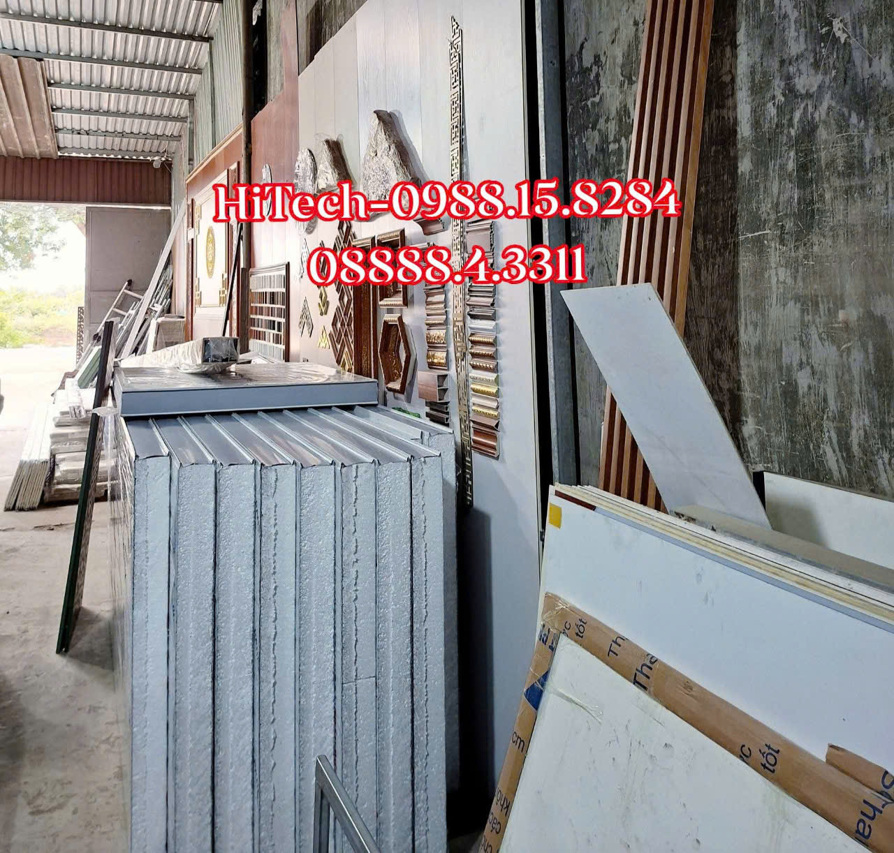 Tấm Panel nhập kho địa chỉ: Số 75B, QL3, Đồng Quán, Đông Anh, HN