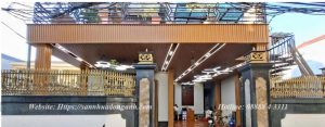 Ốp Mái hiên LAM SÓNG NHÔM CAO CẤP cho nhà khách tại Xóm Vang xã Đông Anh